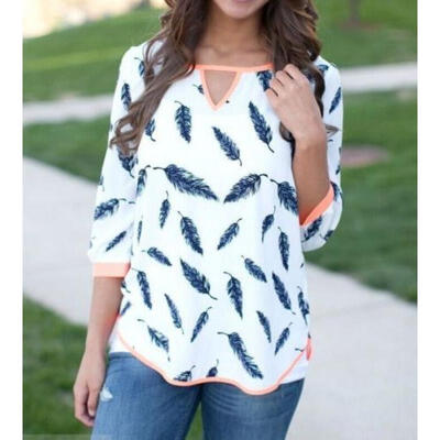 

Women Ladies Floral Summer Loose Top Short Sleeve Blouse Casual Tops T Shirt