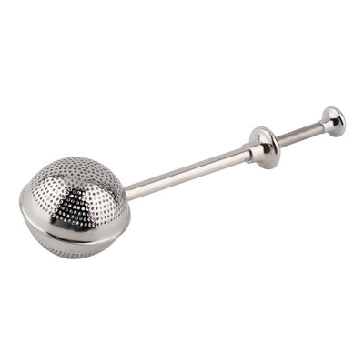 

Ball Push Style Tea Leaf Herbal Locking Infuser Strainer Teaspoon Filter