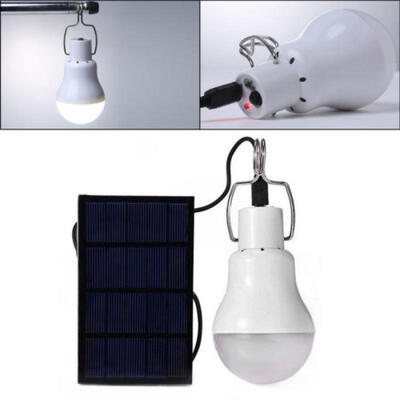 

Portable 12 LED Solar Energy Charge Fence Light Bulb Camping Emergency Lamp