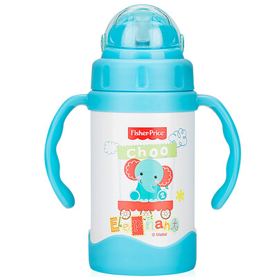 

Фишер Цена Детские вакуумные изоляционные чашки Двухручные Ramp-Up бутылки воды обучения Кубок 300ML FP-8602C Sky Blue