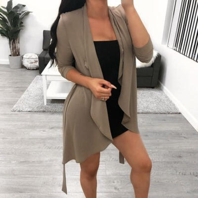 

Women Irregular Tassel OL Cardigan Sweater Poncho Shawl Coat Jacket Outwear