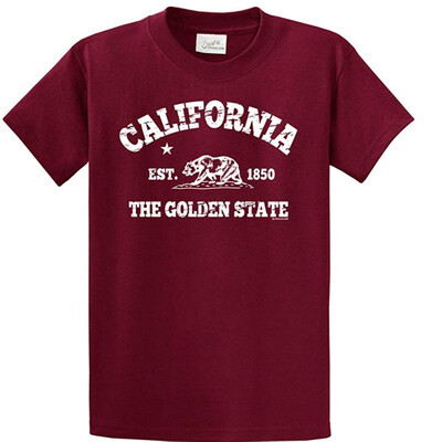 

California Bear EST 1850 T-Shirts in Regular Big&Tall Sizes