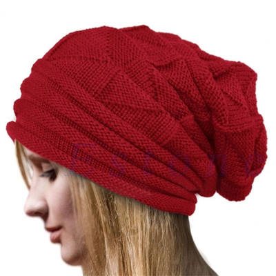 

Fashion Warm Winter Women Beret Braided Baggy Knit Crochet Beanie Hat Ski Cap New Hot Fashion Casual