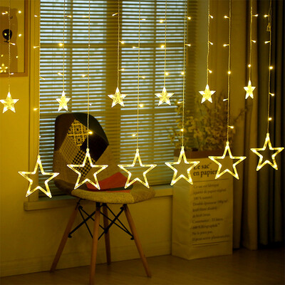 

BRELONG LED stars curtain lights Decorative lantern 138LED EU