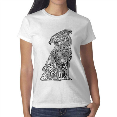 

Melinda Cute Funny French Bulldog Girls White t-Shirt Cotton Leisure T-Shirts