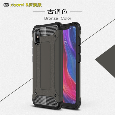 

Fivice Xiaomi MI 8 pro case Luxury Silicone Diamond Armor PC Hard Shell Phone Case