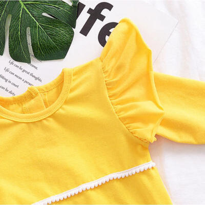 

Newborn Baby Girls Long Sleeve Ruffle Romper Jumpsuit Clothes Outfits One-Piece