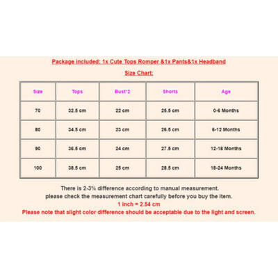 

Newborn Baby Girl Cotton Top Romper Bodysuit Shorts Outfits Headband Clothes AU
