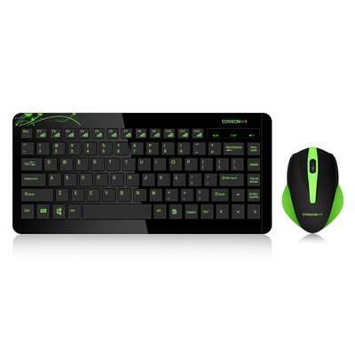 

Chong наслаждаться (Conson) CS1000 Mini Wireless Mouse тонкого ноутбука универсальных черным