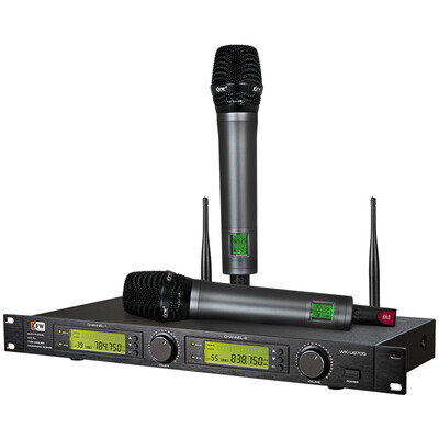 

KFW WK-U8700 Беспроводной микрофон U-Band Микрофон Karaoke Stage Speech Microphone School Conference KTV One-Tail Два микрофона