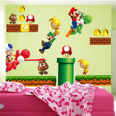 

Super Mario Bros Removable Vinyl Wall Decals Sticker Room Decor Kids Nursery ukl