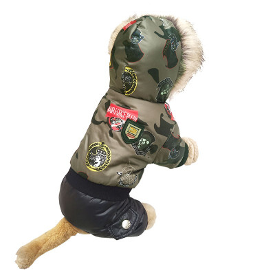 

NEW Sale Winter Pet Dog Clothes Marine corps puppy coat Super Warm Down Jacket For Small Dogs Waterproof Dog Coat Thicker Cotton