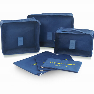 

Jingdong Supermarket] space excellent goods travel travel clothing classification bag storage package 6 sets of cyan