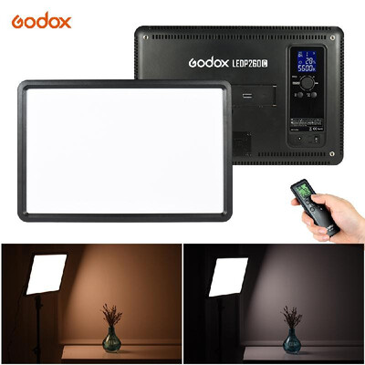 

Godox LEDP260C Ultra-thin 30W Dimmable LED Video Light Panel Lamp 3200K-5600K Bi-color Temperature w Wireless Remote Control Hand
