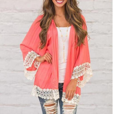 

Womens Vintage Loose Blouse Summer Boho Chiffon Coat Shawl Kimono Cardigan Tops