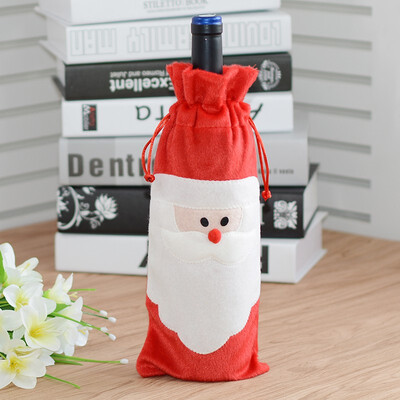 

Santa Claus red wine bag Christmas gift bag Europe&the United States hot red husband bottle set