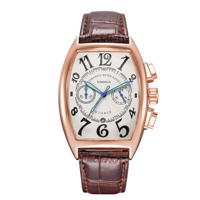 

KIMSDUN K - 817D Business Leather Waterproof Quartz Watch - MULTI-A