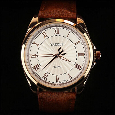 

Fashion Mens Leather Military Casual Analog Quartz Wrist Watch Business Watches