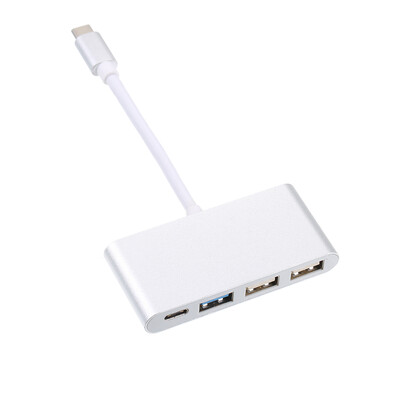 

4 in 1 Type-C to Type-C 3 Hub Charging Port Type-C to USB 30 Adapter Cable USB C to 3 Hub Fast Speed Gold