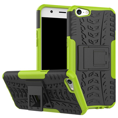 

Fivice OPPO A57A39 Case TPU anti-fall tire pattern back clip bracket phone case