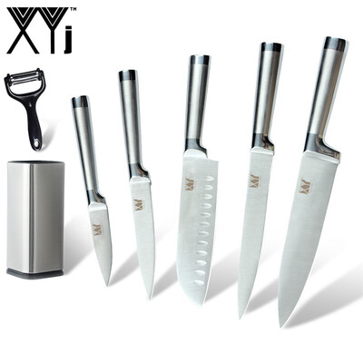 

XYJ Knife Holder Peeler Kitchen Knife Straight Handle Cooking Tool 8" 8" 7" 5" 35" inch Stainless Steel Knife