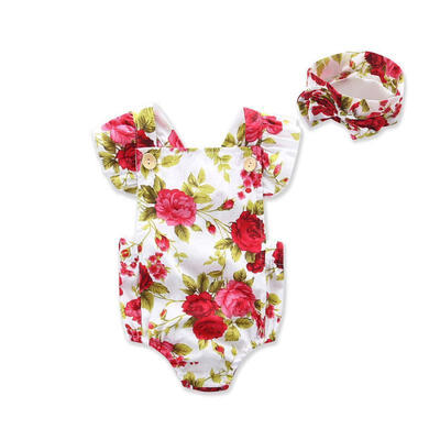 

Newborn Infant Baby Girl Cotton Romper Jumpsuit Bodysuit Outfits Clothes Sunsuit