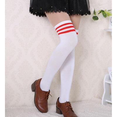 

Sexy Womens Lady Girls Fashion Cotton Knit Over Knee Thigh High Stockings Socks