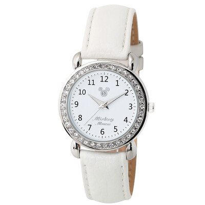 

Дисней (Disney) Ши Ин часы Корейский моды алмазов дамы часы ремешок студентов черные кожаные часы г-жа отдыха часы ELA-6029-1