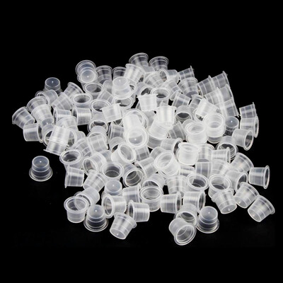 

100pcs High Quality Plastic Tattoo Ink Cups Caps Tattoo Supplies 3 Size