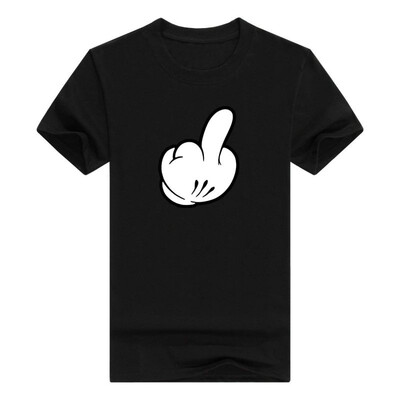 

Cartoon Finger T-Shirt vulgar Rude Humor Mens T-Shirt