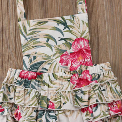 

Newborn Baby Girl Halter Romper Bodysuit Jumpsuit Headband Clothes Outfit Set