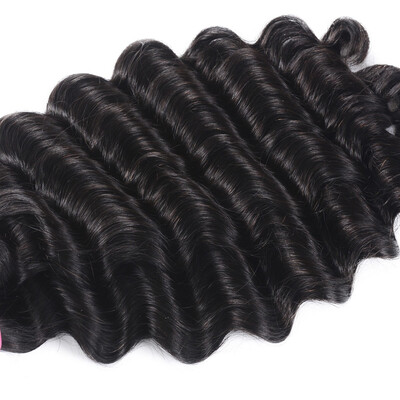

UNice Hair Extensions Brazilian Virgin Human Hair Loose Deep Wave 3 Bundles