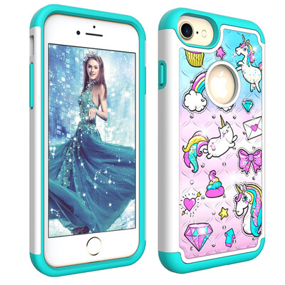 

Apple Diamond Hard PC Iphone 7 Iphone 8 Cases Non Slip TPU Drop Protection Compatible with Iphone 78