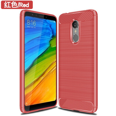 

Fivice XIAOMI Redmi 5 case Brushed carbon fiber silicone anti-fall soft shell phone case