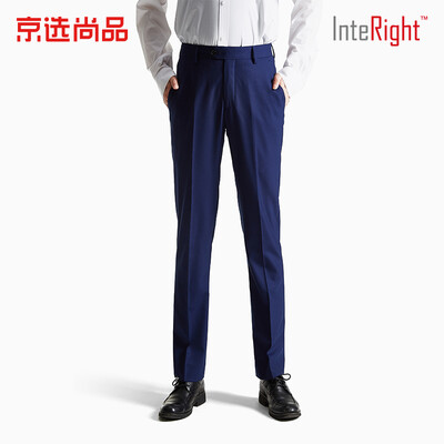 

INTERIGHT mens sheep wool business trousers treasure blue 17586A