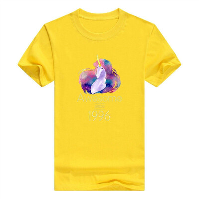 

22nd Birthday Gift Unicorn Tshirt Awesome Since 1996 Tee