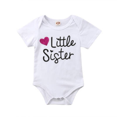 

US Stock Newborn Baby Little Sister Romper Big Brother Shirt Clothes Outfits Set