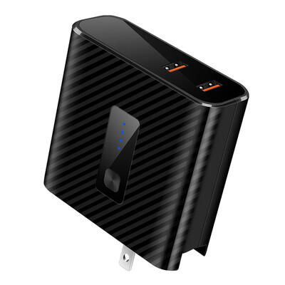 

DX-530 Traveling Charger Charging Box Power Bank With 2 USB Power Adapter Quick Charge EU US UK Plug Mobile Phone Fast Charger for