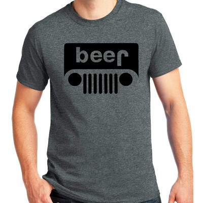 

Beer Jeep Parody Logo Dark Heather T Shirt Big&Tall Sizes