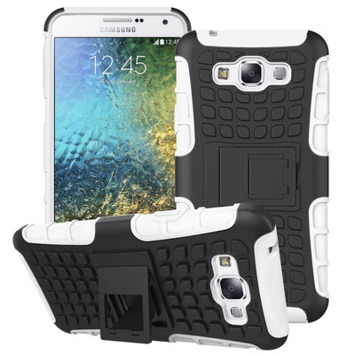 

Fivice Samsung E7 Case TPU anti-fall tire pattern back clip bracket phone case