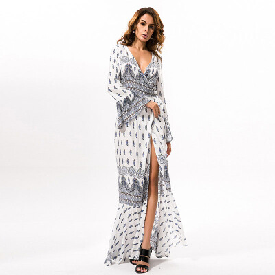 

Buenos Ninos Bohemian Long Dress Women Beach Dress