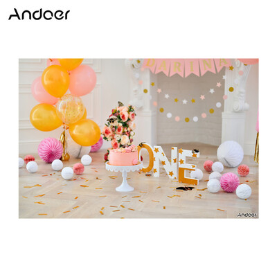 

Andoer 21 15m7 5ft First Birthday Backdrop Balloon Cake Photography Background Baby Kids Photo Studio Pros
