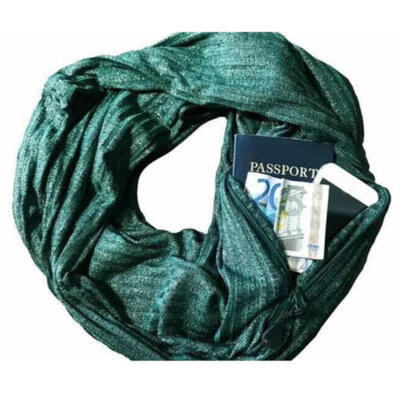 

Convertible Journey Infinity Scarf With Pocket Multi-use Soft Loop Wrap Cowl