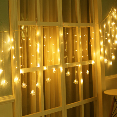 

BRELONG 48LED Snowflake curtain light string Holiday decorations lantern EU