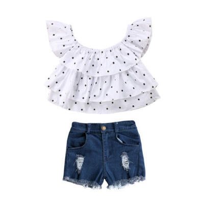 

Kid Baby Girl Outfit Sets Shirt T-shirt TopsShorts Pants Jeans Clothes