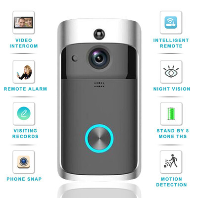 

Smart Security Wireless WiFi Doorbell With Camera Door Phone Video Doorbell Intercom Remote Home Monitoring IR Alarm Camera