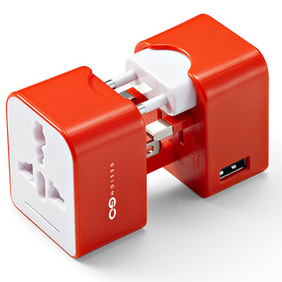 

Дизайн Go World Travel USB Socket Converter Multi Country Conversion Plug 41015 Red