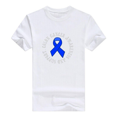 

Colon Cancer Awareness Support Blue Ribbon T-Shirt