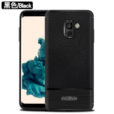 

Fivice Samsung Galaxy A8 2018 case Deluxe Silicone Anti-falling Litchi Protector