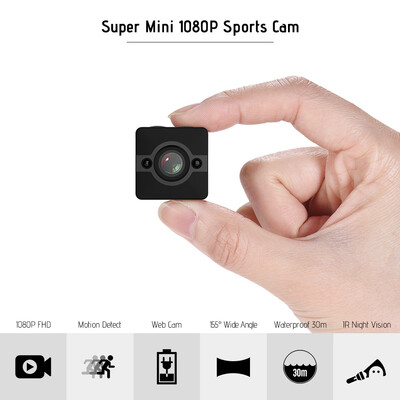 

SQ12 1080P HD Mini Sports DV Camcorder Action Camera with Night Vision Motion Detection 155° Wide Angle Lens 30m Waterproof